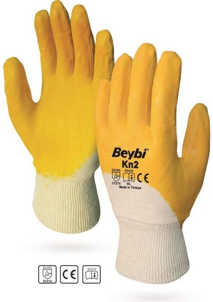Beybi Pamuk Nitril Pmk Kn2 9 Beden Eldiven 12LI Paket EN388 (3121X)