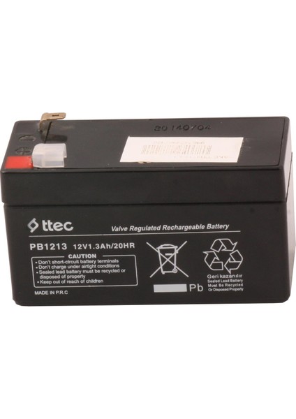 Ttec 12V 1.3AH Bakımsız Kuru Akü