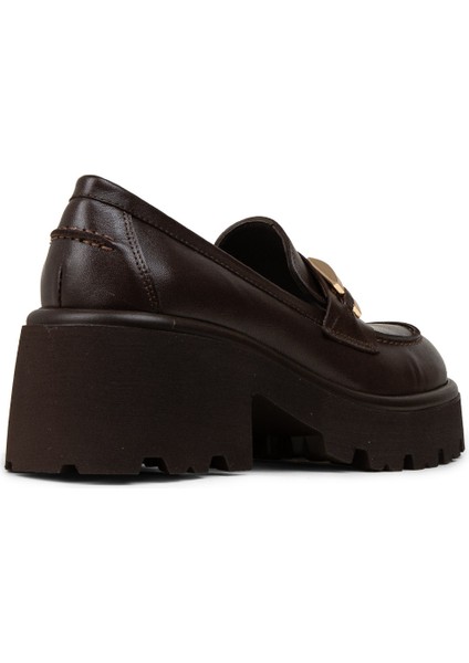 Kadın Hakiki Deri Kahverengi Topuklu Makosen - 82412ZKHVC01 fiyatları