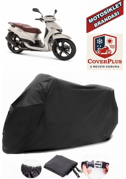 Peugeot Tweet 151 Motor Brandası Siyah Motorsiket Brandası Motor Örtüsü Çadır Su Geçirmez Motosiklet Kılıfı Motor Brandası