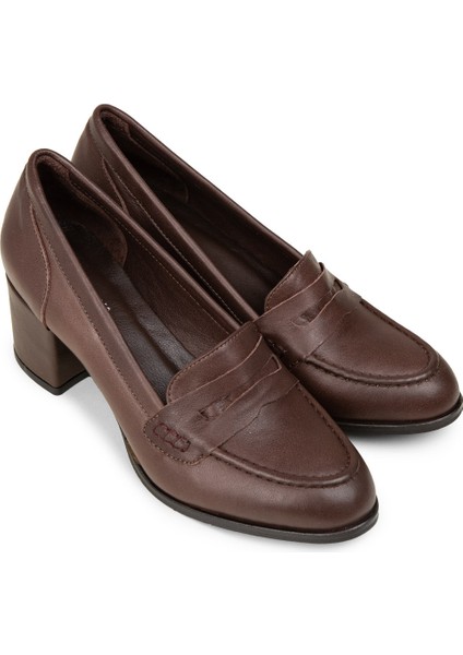 Kadın Kahverengi Hakiki Deri Topuklu Makosen - A3440ZKHVM01 modelleri