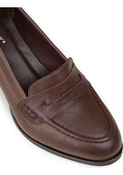 Kadın Kahverengi Hakiki Deri Topuklu Makosen - A3440ZKHVM01 fırsatları