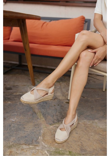 Merry Kadın Siyah Suet Espadrıl Taban Ispanya Uretımı Ithal Sandalet modelleri