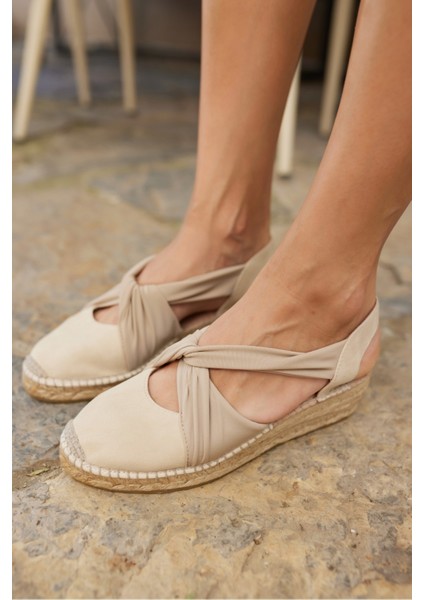 Merry Kadın Siyah Suet Espadrıl Taban Ispanya Uretımı Ithal Sandalet