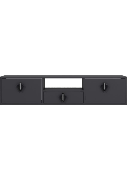 1314DROPDD-32 Duvara Montaj Tv Sehpası-Antrasit-Gümüş fiyatları