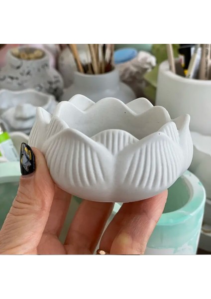 Taş Tozu Kalıbı -Lotus Mumluk