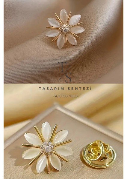 Broş Metal Rozet Çiçek Taşlı Mini Yaka Kıyafet Şapka Takı Aksesuar Hediye fırsatları