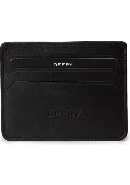 Hakiki Deri Siyah Yatay Erkek Kartlık - 00530MSYHZ03
