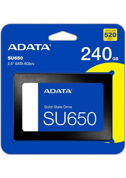 Adata 240GB 2.5" SU650 520-450MB-S ASU650SS-240GT-R SSD Harddisk fiyatları