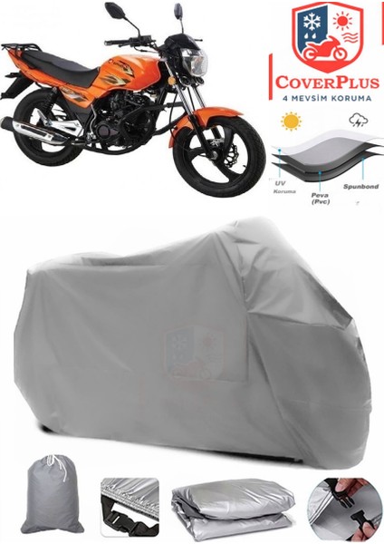 Asya Swift 150 Motor Brandası Gri Motorsiket Brandası Motor Örtüsü Çadır Su Geçirmez Motosiklet Kılıfı Motor Brandası