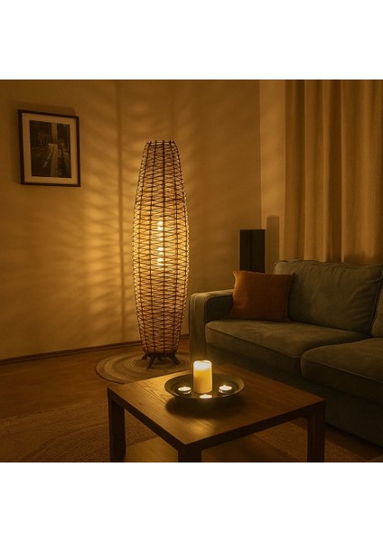 Doğal El Yapımı Lambader Bohem,ahşap,modern,rustik