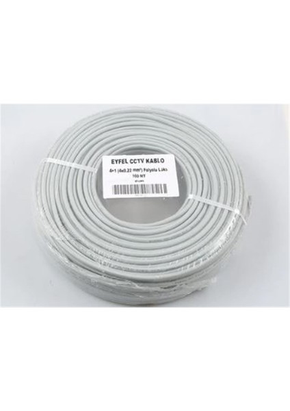 Eyfel EF-C400 4+1 2x0.22 (14X0.18 Cca) Folyolu 100M Cctv Kablo