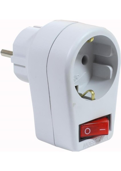 Almera Anahtarlı Topraklı Erkek Beyaz Fiş