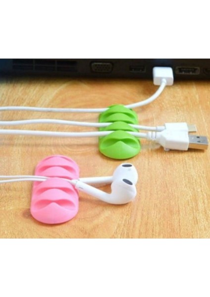 3 Adet - 5 Kanallı Kablo Düzenleyici - Masa Üstü Kablo Tutucu modelleri