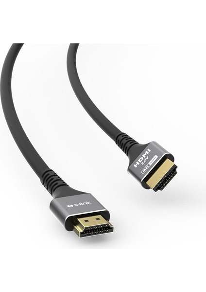 S-Link SLX-HD4K015 19+1 HDMI To HDMI 1.5mt Metal V2.0 4K (4096-2160) 60Hz Kablo