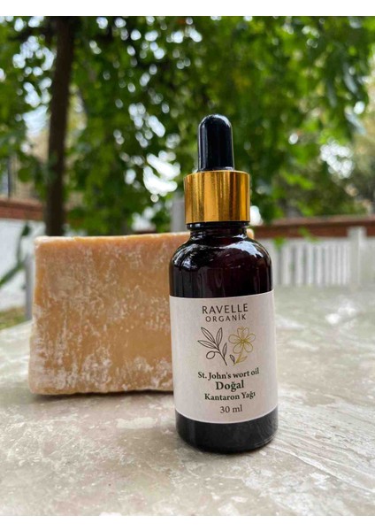 Doğal Bakım Seti | Zeytinyağlı El Yapımı Sabun (200 G) + Soğuk Sıkım Kantaron Yağı (30 Ml)