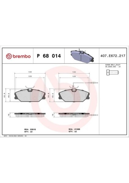 P68014 On Fren Balatasi 32321800 410601531R 6000008895