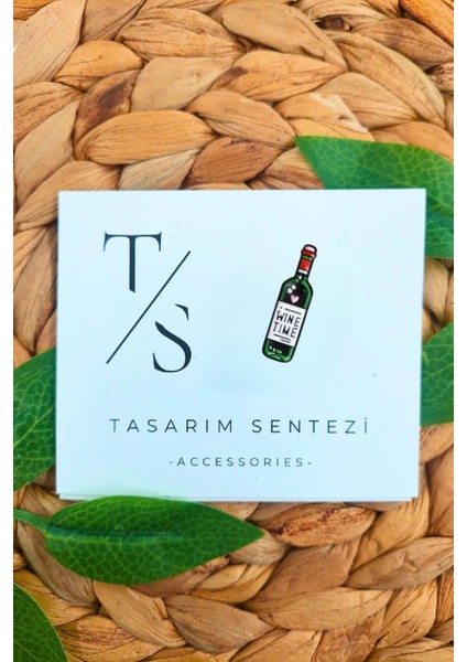 Rozet Metal Broş Mini Şarap Şişesi Minibar Barmen Barmaid Barista Yaka Çanta Kıyafet Şapka Aksesuar