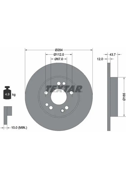 92031803 Fren Diski On A1244211212 A1244211312 (2 Adet Fiyatıdır)