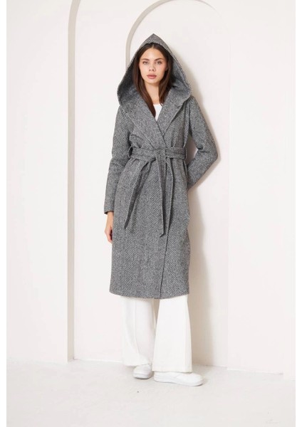 Balıksırtı Kapşonlu Kaşe