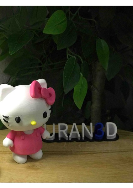 Hello Kitty Tarzı Figür – 12 cm Dekoratif Biblo