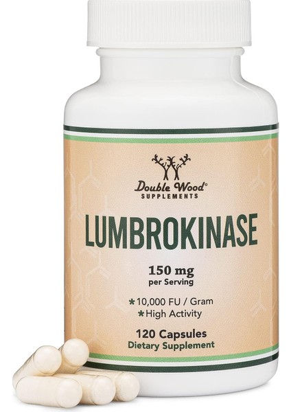 Lumbrokinase Enzymes 10,000 Fu Cardiovascular And Blood Circulation Support 120 Caps