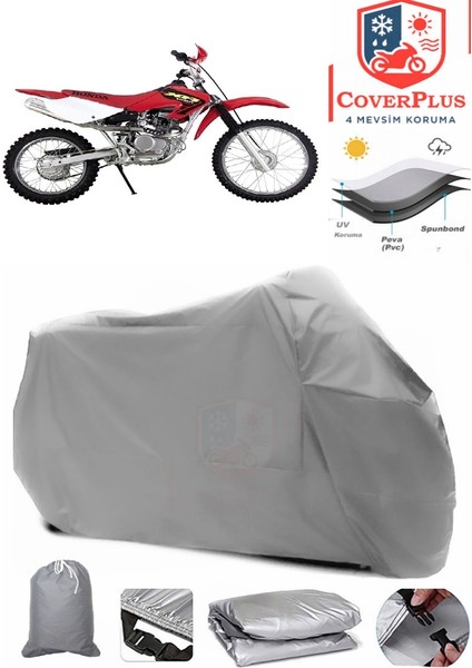 Honda Xr 100 R Motor Brandası Gri Motorsiket Brandası Motor Örtüsü Çadır Su Geçirmez Motosiklet Kılıfı Motor Brandası