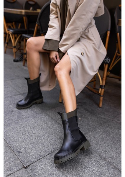 Nuno Kadın Siyah Vizon Garnılı Gercek Deri Bot modelleri