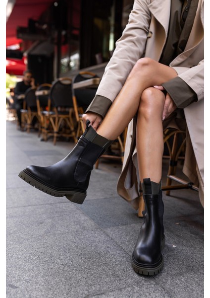 Nuno Kadın Siyah Vizon Garnılı Gercek Deri Bot fırsatları