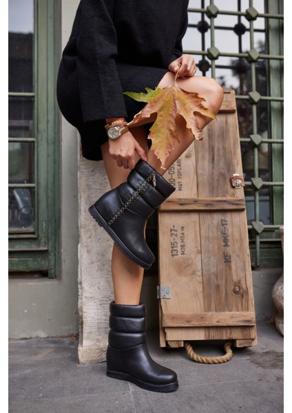 Legolas Kadın Bej Cılt Dolgu Topuk Bot