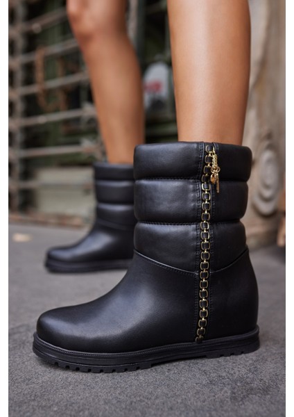 Legolas Kadın Bej Cılt Dolgu Topuk Bot