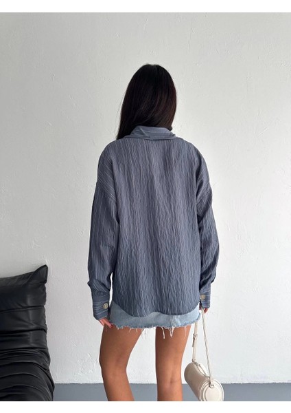 Çizgili Oversize Gömlek fiyatları