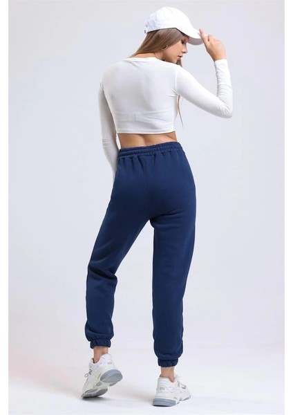 3 Iplik Şardonlu Paça Lastikli Eşofman Lacivert IS001 modelleri