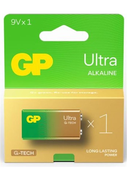 Gp G-Tech 9V Ultra Alkalin Pil Tekli Paket GP1604AU