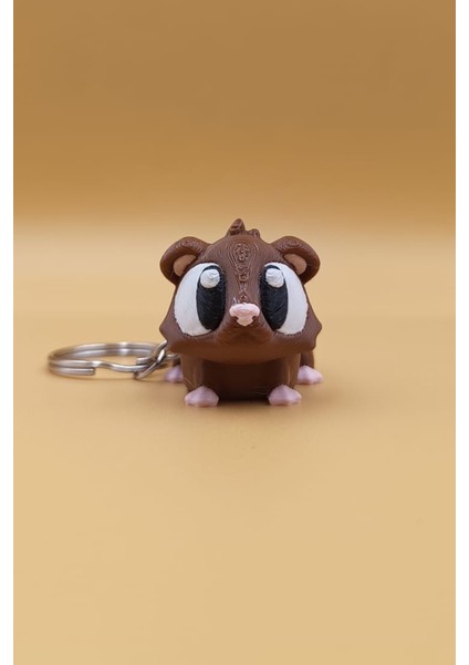 Pembe Patili Hamster Hareketli Anahtarlık Çanta Süsü Charm