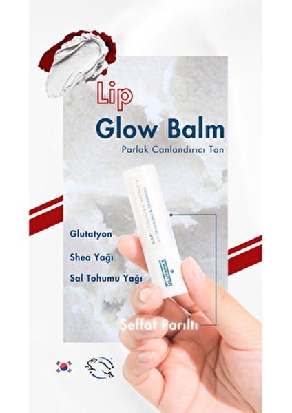 Lip Glow Balm Onarıcı Özellikte Şeffaf Balm 3.5 g Dudaklar İçin Derin Nemlendirme