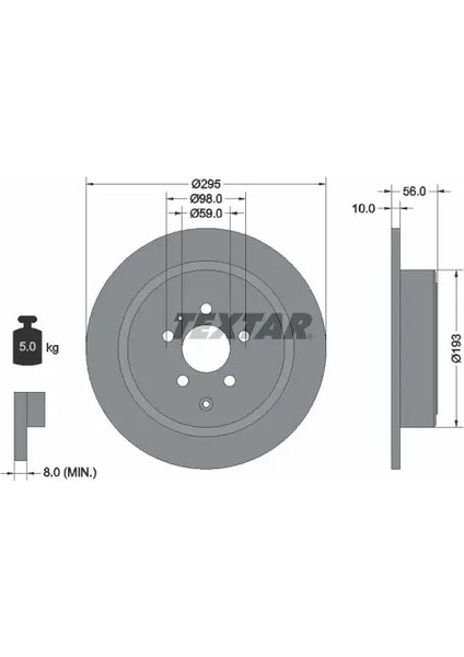 92074100 Arka Fren Diski 1618861180 4246J5 4246J6 (2 Adet Fiyatıdır)