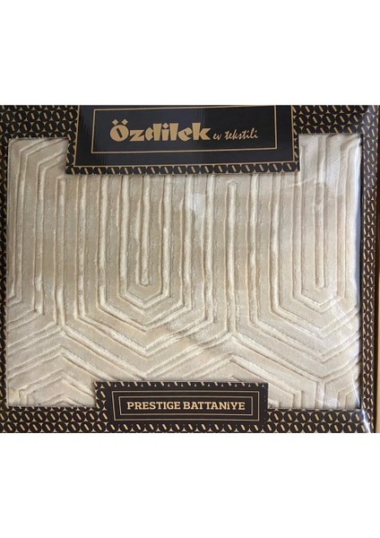 Prestige Kalın Embos Çift Kişilik Battaniye (220x240)-Bej Yeni Desen