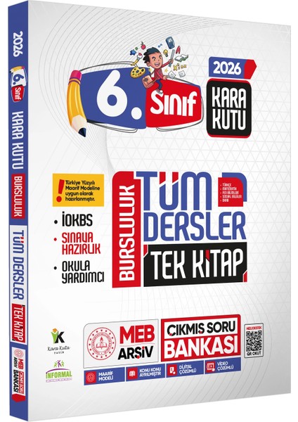 2026 6.sınıf İOKBS BURSLULUK Tüm Dersler Çıkmış Soru Bankası Tek Kitap Yeni Sistem Tamamı Çözümlü