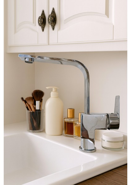 Dalyan Kare Lavabo Bataryası – Aç Kapa Başlıklı, Krom Renk DL-307 fiyatları