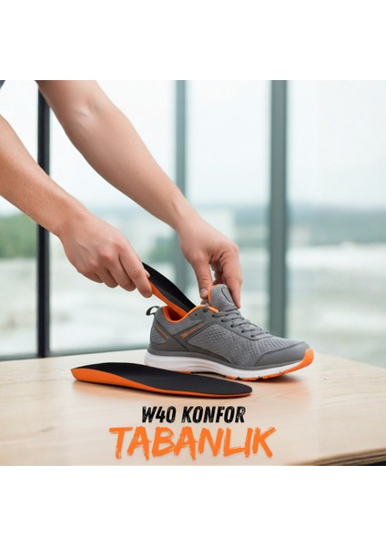 W40 Ark Destekli Tabanlık Rahat Tabanlık Rahat Konforlu Yumuşak Topuk Destekli Iç Tabanlığı Siyah