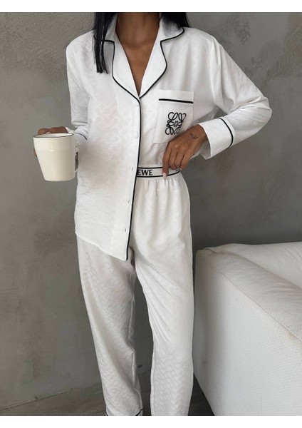 Lo Boxer Bel Pijama Takımı Beyaz