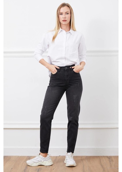 Yüksek Bel Mont Jean Pantolon