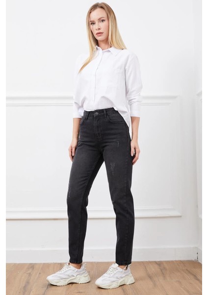 Yüksek Bel Mont Jean Pantolon