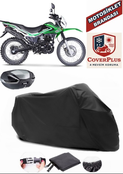 Falcon Desert 277 Motor Brandası Siyah Arka Çanta Uyumlu Motorsiket Brandası Motor Örtüsü Çadır Su Geçirmez Motosiklet Kılıfı Motor Brandası