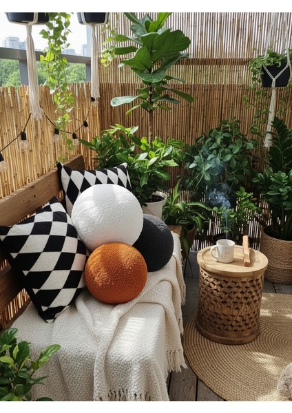 3- Lü Top Kırlent / Yastık 1 Büyük Ekru/ Yastık 1 Büyük Antrasit / 1 Küçük Kiremit ( 42CM / 25CM) fiyatları