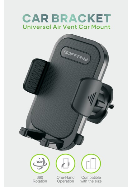 HY-750 360° Araç İçi Telefon Tutucu Klima Uyumlu fiyatları