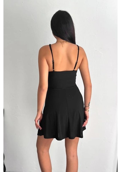 Ince Çift Askılı Mini Elbise fiyatları