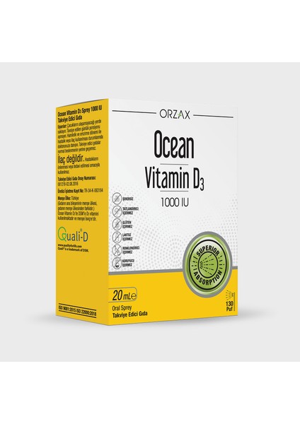Ocean Vitamin D3 1000 lU Sprey 20 ml