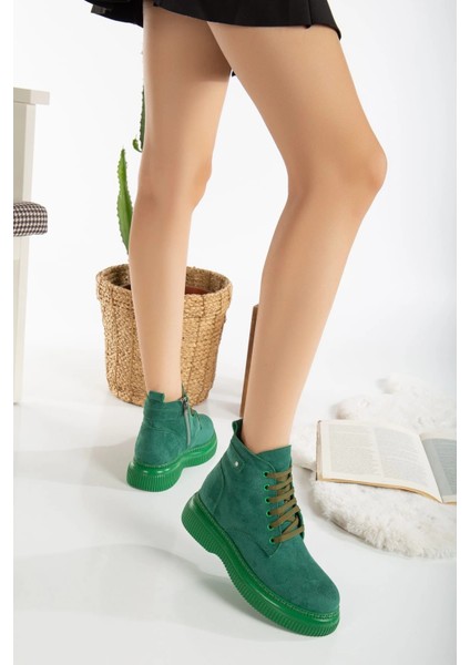 Jiwa Yeşil Süet Bağcıklı Bot modelleri